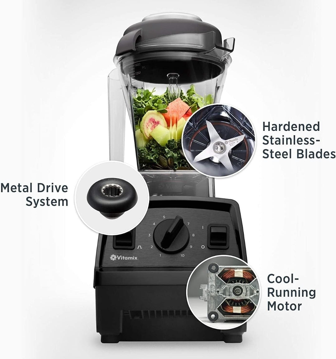 Vitamix E310 Explorian Blender, Professional-Grade, 48 Oz. Container, Black
